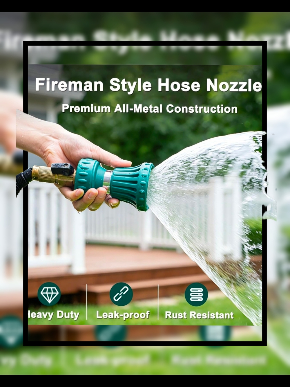 🌟 NEW 🌟 Fireman Style Hose Nozzle